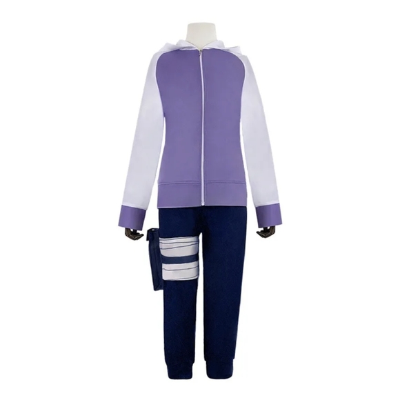 Anime Naruto Shippuden Hinata Hyuga Costume Complete Outfit Cosplay Party Set - Picture 4 of 9